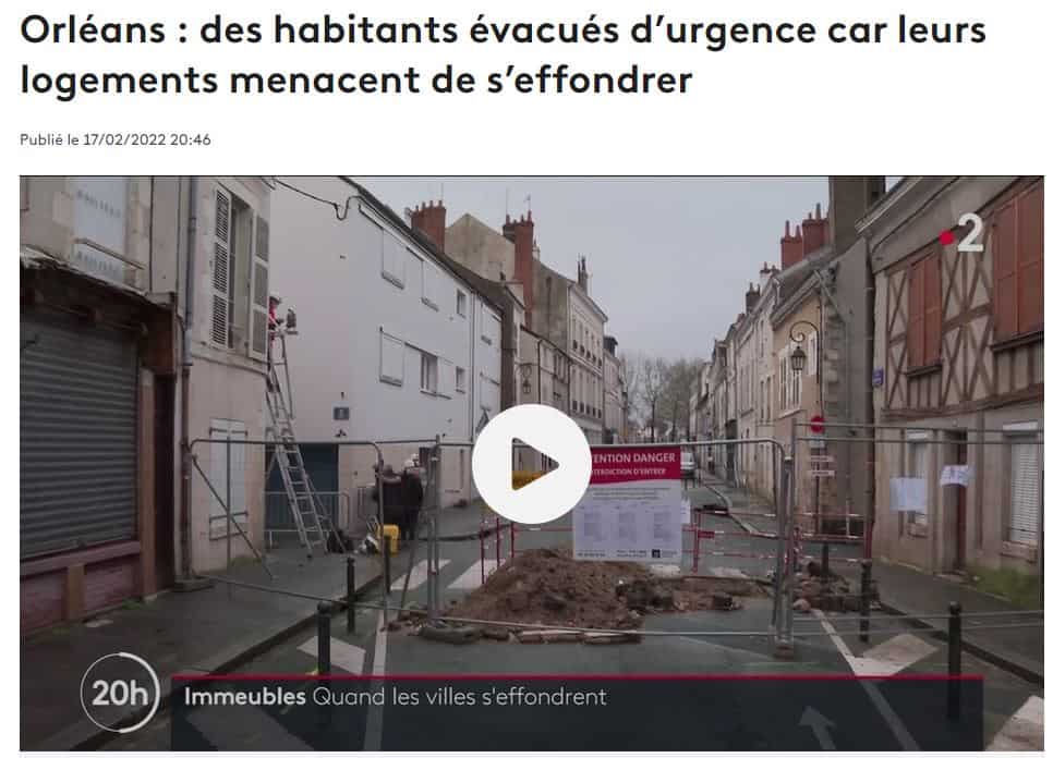 Sixense surveille des bâtiments en péril dans le centre-ville d’Orléans